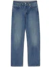 JIL SANDER LOGO-APPLIQUÉ STRAIGHT-LEG JEANS