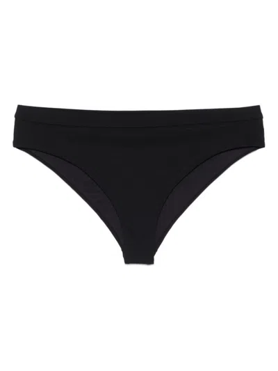 Jil Sander Elasticated-waistband Bikini Bottom In Black