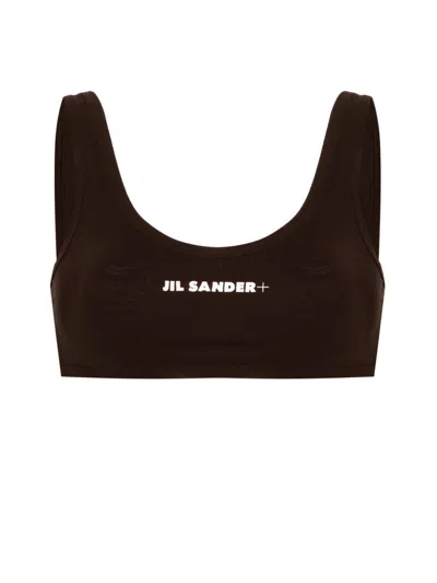 Jil Sander Logo Bikini Top In Transparent