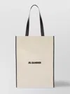 Jil Sander Beige Canvas Shopping Bag In Neutrals