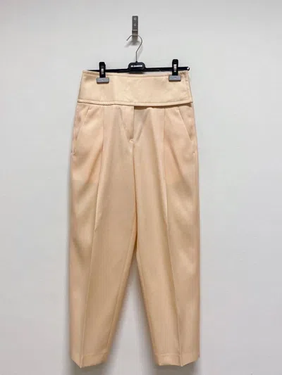 Jil Sander Logo Casual Pants In Nude
