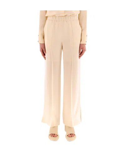 Jil Sander Logo Casual Pants In Nude