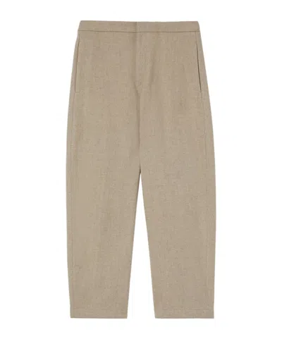 Jil Sander Logo Casual Pants In Nude