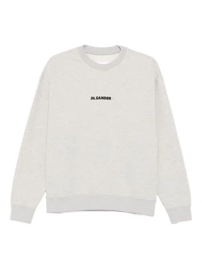 JIL SANDER JIL SANDER LOGO COTTON CREWNECK SWEATSHIRT