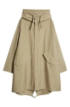 JIL SANDER JIL SANDER LOGO COTTON POPLIN PARKA