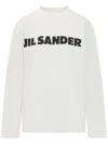 Jil Sander Crew Neck Long Sleeves T-shirt With Ribbed Collar And Printed Logo On The Front Clothing
