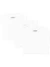 Jil Sander White Logo Pack Of 3 Organic Cotton T-shirt In White