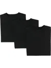 Jil Sander Confezione Da 3 T-shirt In Cotone Con Etichetta Logo In Black