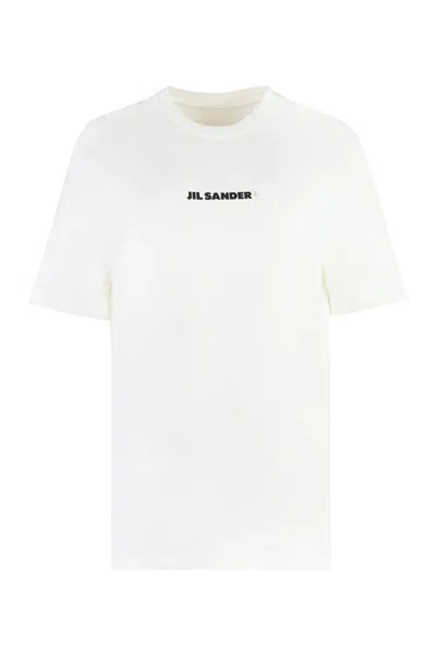 Jil Sander Logo Cotton T-shirt In Multi