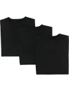 Jil Sander Confezione Da 3 T-shirt In Cotone Con Etichetta Logo In Black