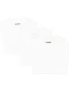 Jil Sander White Logo Pack Of 3 Organic Cotton T-shirt In White