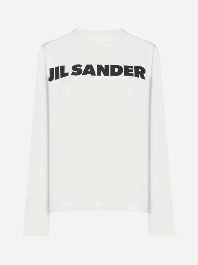 Jil Sander Logo Cotton T-shirt In White