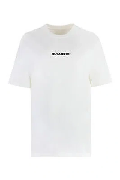 Pre-owned Jil Sander Logo Cotton T-shirt In White
