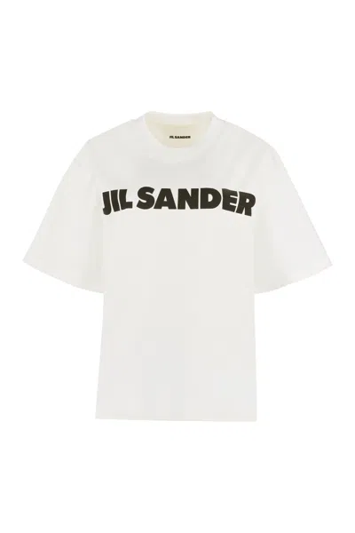 Jil Sander Logo Cotton T-shirt In White