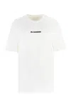 Jil Sander White T-shirt With Contrasting Logo Print In White