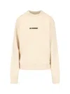 Jil Sander Ivory Cotton Sweatshirt In Beige