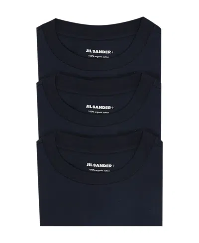 Jil Sander Logo Crew-neck T-shirt In Black