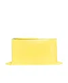 Jil Sander Logo-debossed Clutch Bag In Yellow