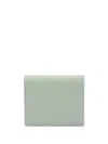 Jil Sander Logo-debossed Leather Wallet In Green