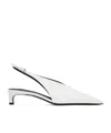 Jil Sander White Slingback Heels In White