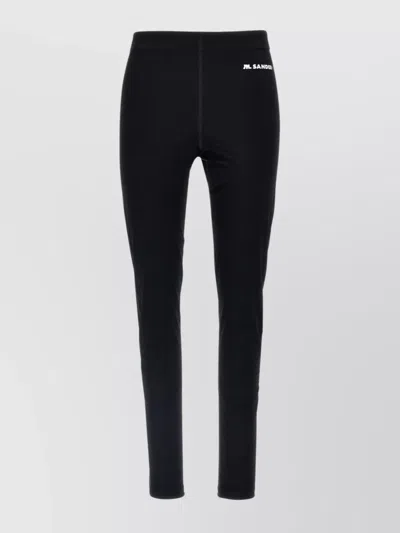 JIL SANDER LOGO DETAIL LEGGINGS FEATURING ELASTIC WAISTBAND
