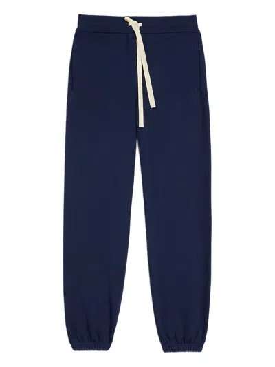 Jil Sander Logo-detail Track Pants In Blue