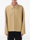 Jil Sander Embroidered 170 Front Pocket Jacket In Neutral