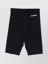 Jil Sander Logo Elastic Waistband Stretch Cyclists Shorts In Black
