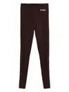 Jil Sander Logo-embellished Leggings In Brown
