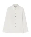 Jil Sander Organic Cotton Denim Shirt In White