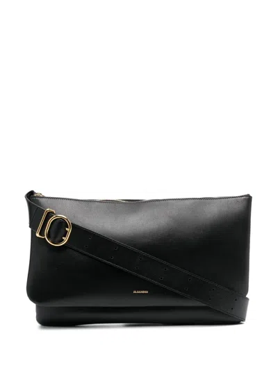 Jil Sander Logo-embossed Cross-body Bag In Schwarz