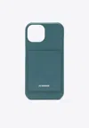 Jil Sander Lagoon-coloured Iphone 15 Pro Cover With Logo Women In Green