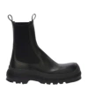 Jil Sander 35mm Leather Ankle Boots In Black