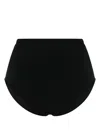 Jil Sander Logo-embroidered Bikini Bottom In Schwarz