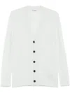 Jil Sander Logo-embroidered Cardigan In Green