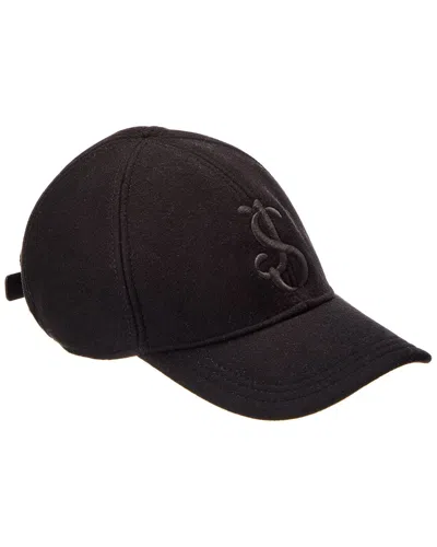 Jil Sander Logo Embroidered Cashmere Cap In Black