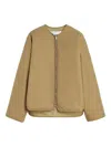 Jil Sander Logo-embroidered Jacket In Brown