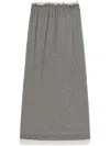 Jil Sander Logo Embroidered Layered Midi Skirt