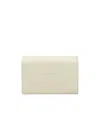 Jil Sander Logo-embroidered Leather Purse In Nude