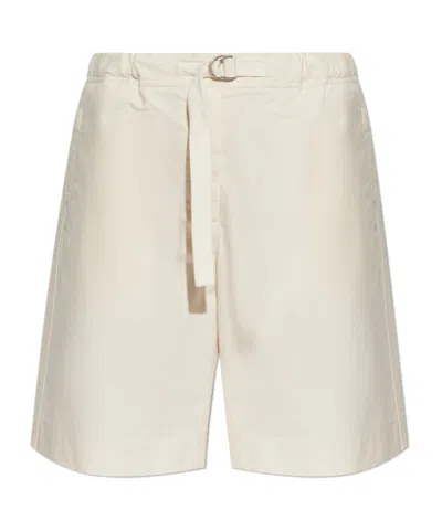 Jil Sander Cotton Shorts In Beige