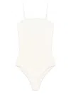 Jil Sander Logo-embroidered Swimsuit In Neutrals