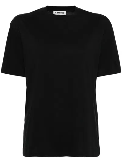 Jil Sander Logo-print Cotton T-shirt In Black
