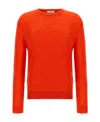 Jil Sander Crewneck Knitted Jumper In Red