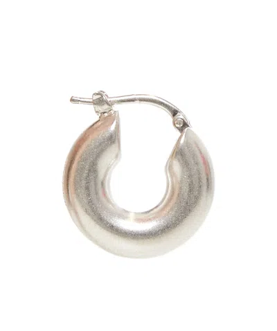 Jil Sander Logo Engraved Hoop Earrings In Yellow
