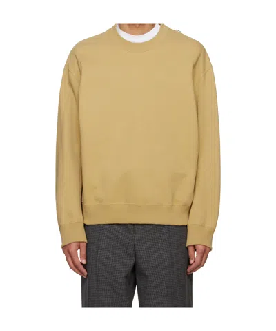 Jil Sander Logo Flag Shoulder Sweatshirt In Nude