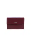 Jil Sander Compact Leather Wallet For Essentials In Red