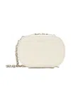 Jil Sander Logo Grain Shoulder Bag In White