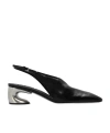 Jil Sander Sculptural Heel V-cut Pump In Black