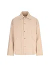 Jil Sander Logo-print Jacket In Beige