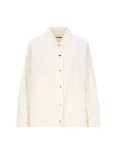 Jil Sander Logo Jacket In Gray